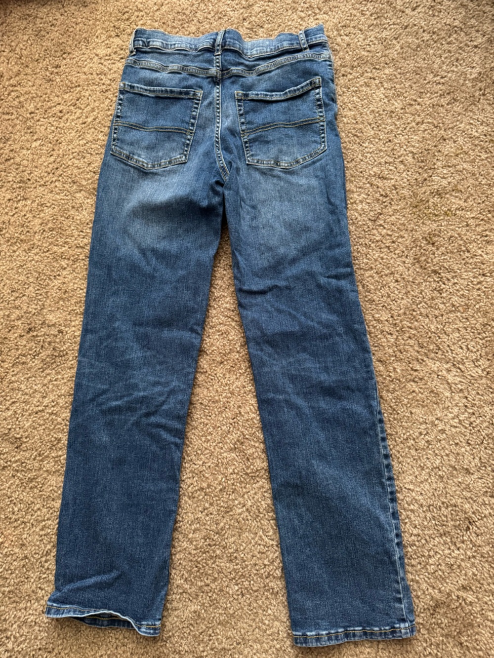Place Relaxed Stretch Denim Jeans in Blue with Orange Tag - Picture 3 of 4